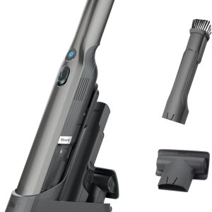 鲨鱼WV201 WANDVAC手持式真空吸尘器，重量轻1.4磅，具有强大的吸力，充电底座，单触空和可拆卸的灰尘杯，石墨，石板