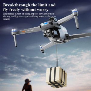 DJI Mavic 2 Zoom -无人机四轴无人机与光学变焦相机3轴万向节4K视频12MP 1/2.3”CMOS传感器，高达48英里/小时，灰色