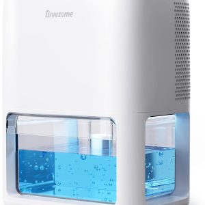 BREEZOME 60盎司家用除湿机，双半导体安静除湿机，定时器睡眠模式自动关闭7色轻便便携式小型除湿机，适用于浴室，衣帽间，RV