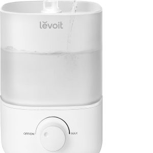 LEVOIT顶部填充加湿器用于卧室，2.5L水箱用于大房间，易于填充和清洁，26dB安静的凉爽雾状空气加湿器用于家庭托儿所和植物，自动关闭和BPA-F…