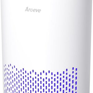 AROEVE空气净化器用于卧室家庭，3层过滤器用于烟雾花粉过敏宠物皮屑气味，睡眠模式用于更好的睡眠，节能，3速度，定时器用于办公室，宿舍，厨房…